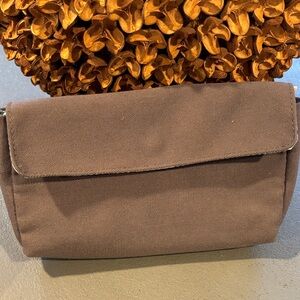 bare minerals cosmetic bag gray with bare minerals logo inside 8x5 in